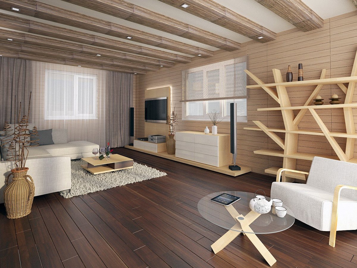 Интерьер в каркасном доме