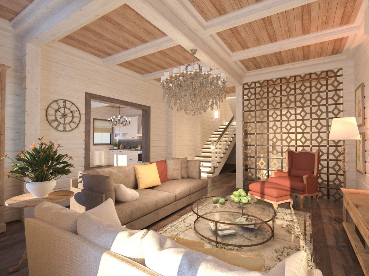 Дизайн внутренней отделки загородного дома