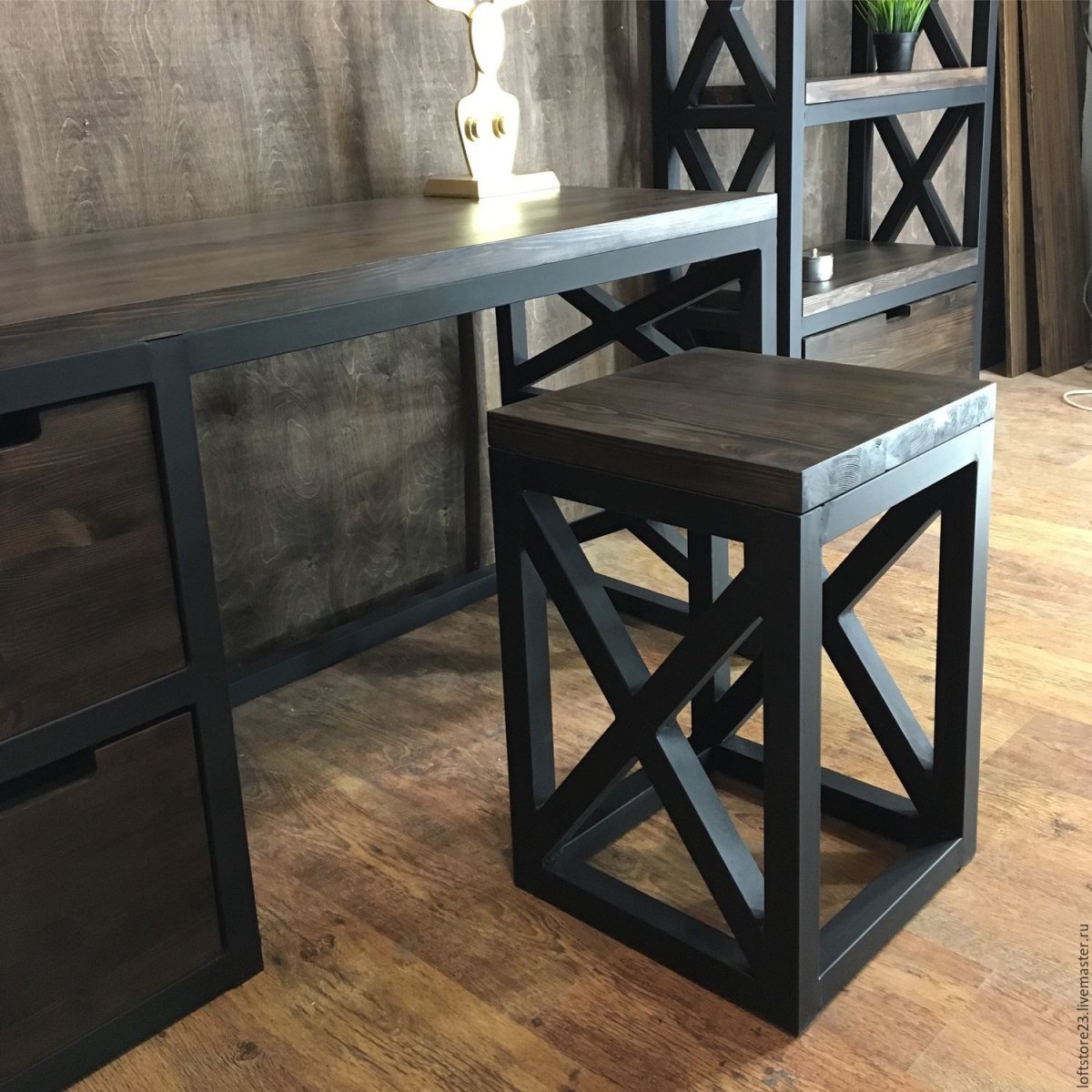 Полубарные стулья лофт