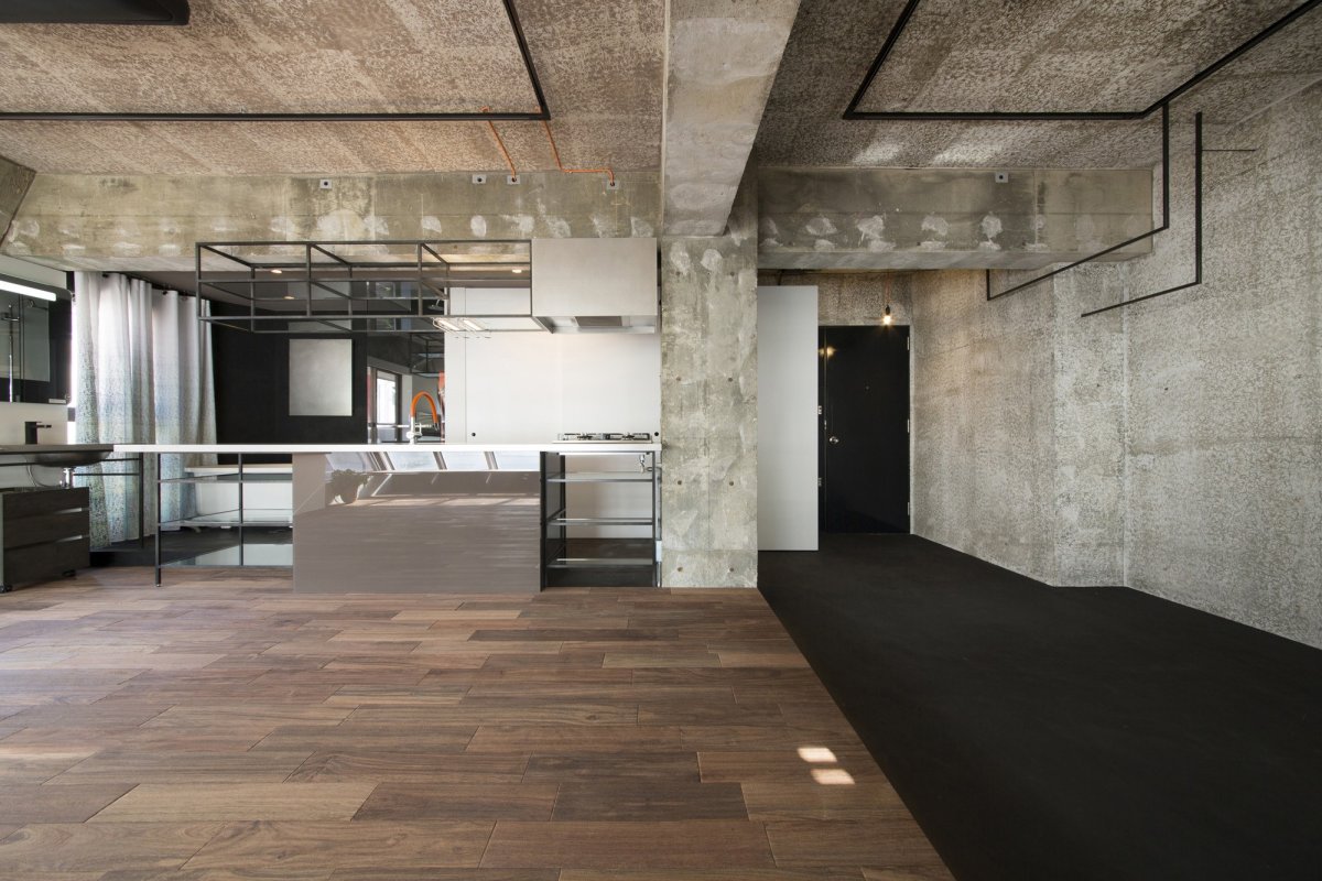 Лофт бетонные стены