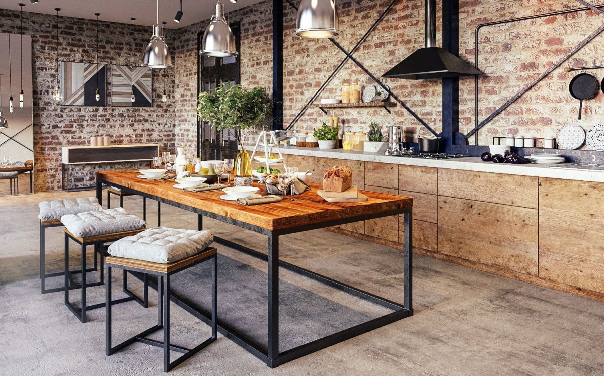 Кухни на металлокаркасе в стиле лофт
