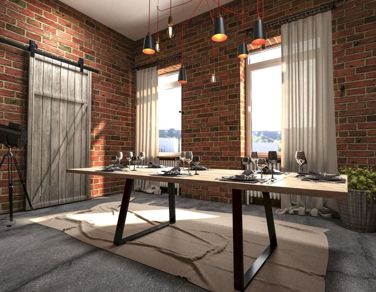 Стол лофт на цепях