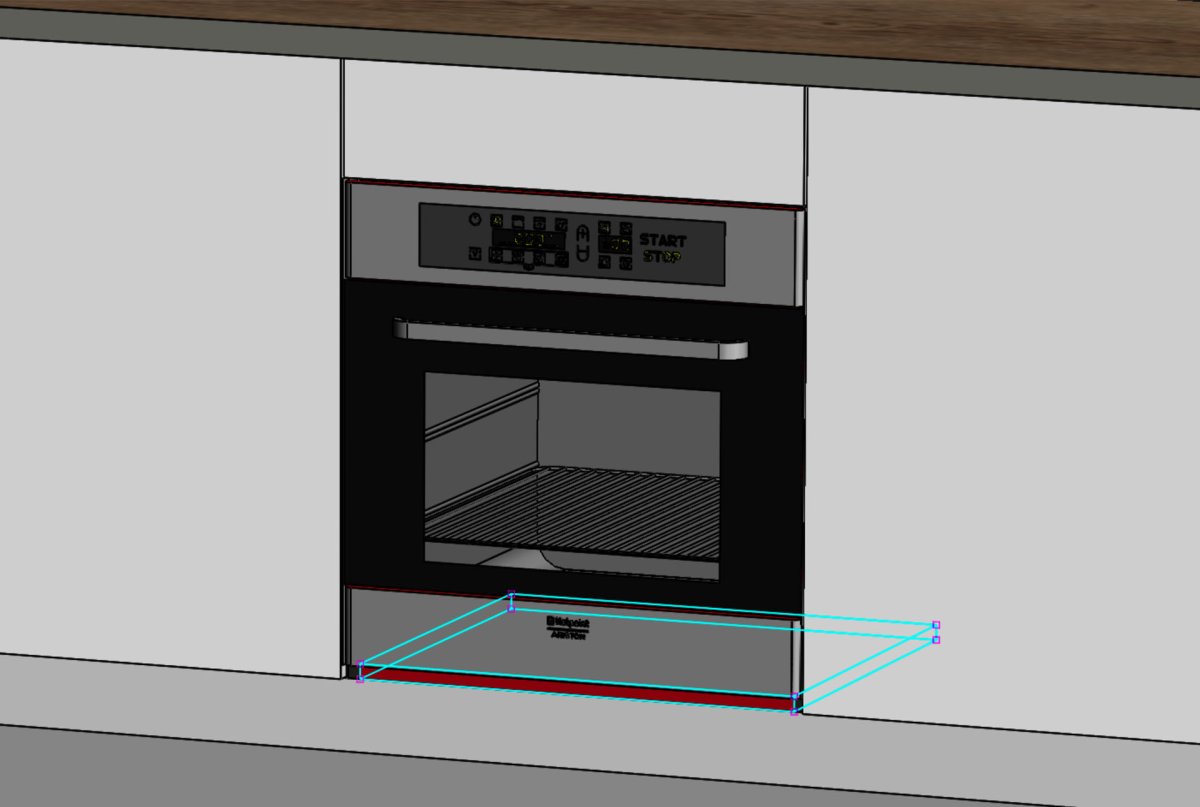 Шкаф под духовой шкаф с ящиком сверху