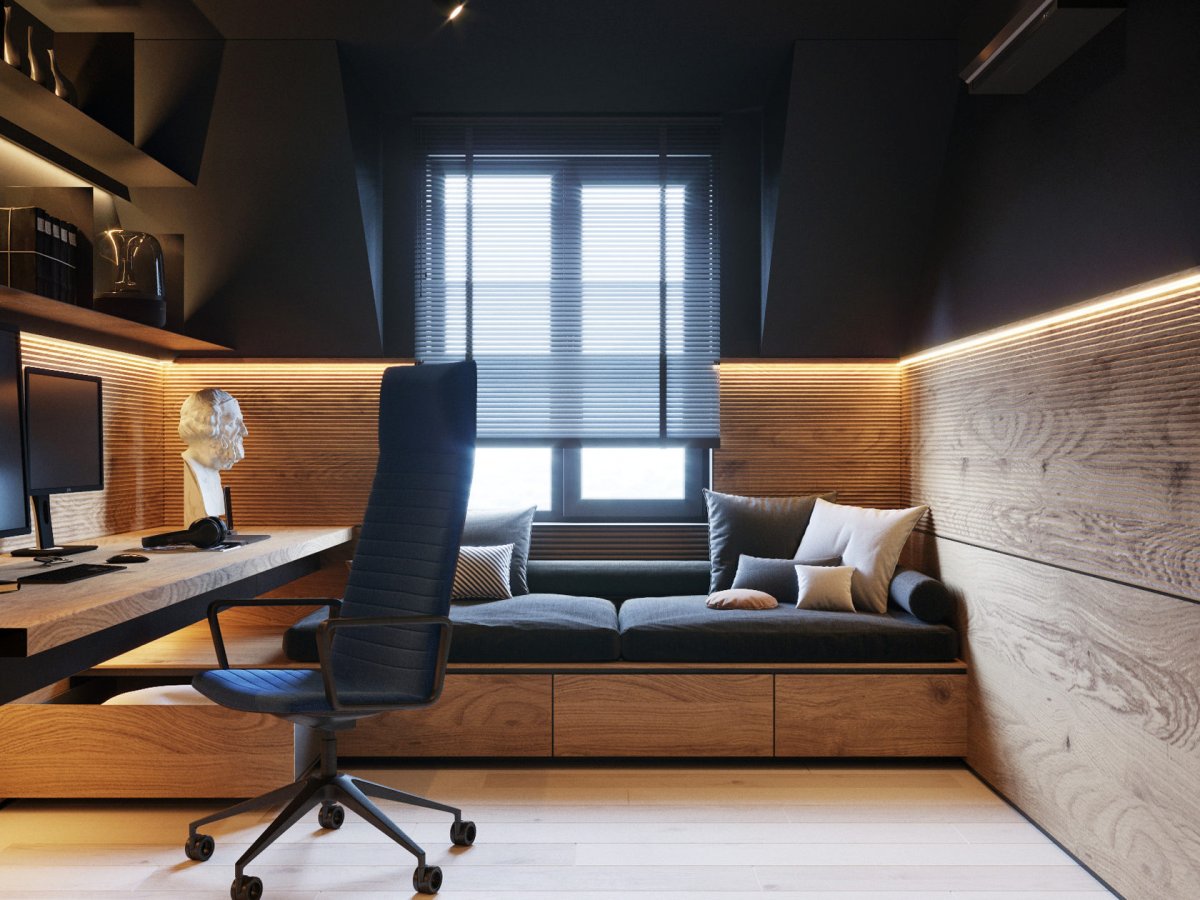 Спальня кабинет для мужчины