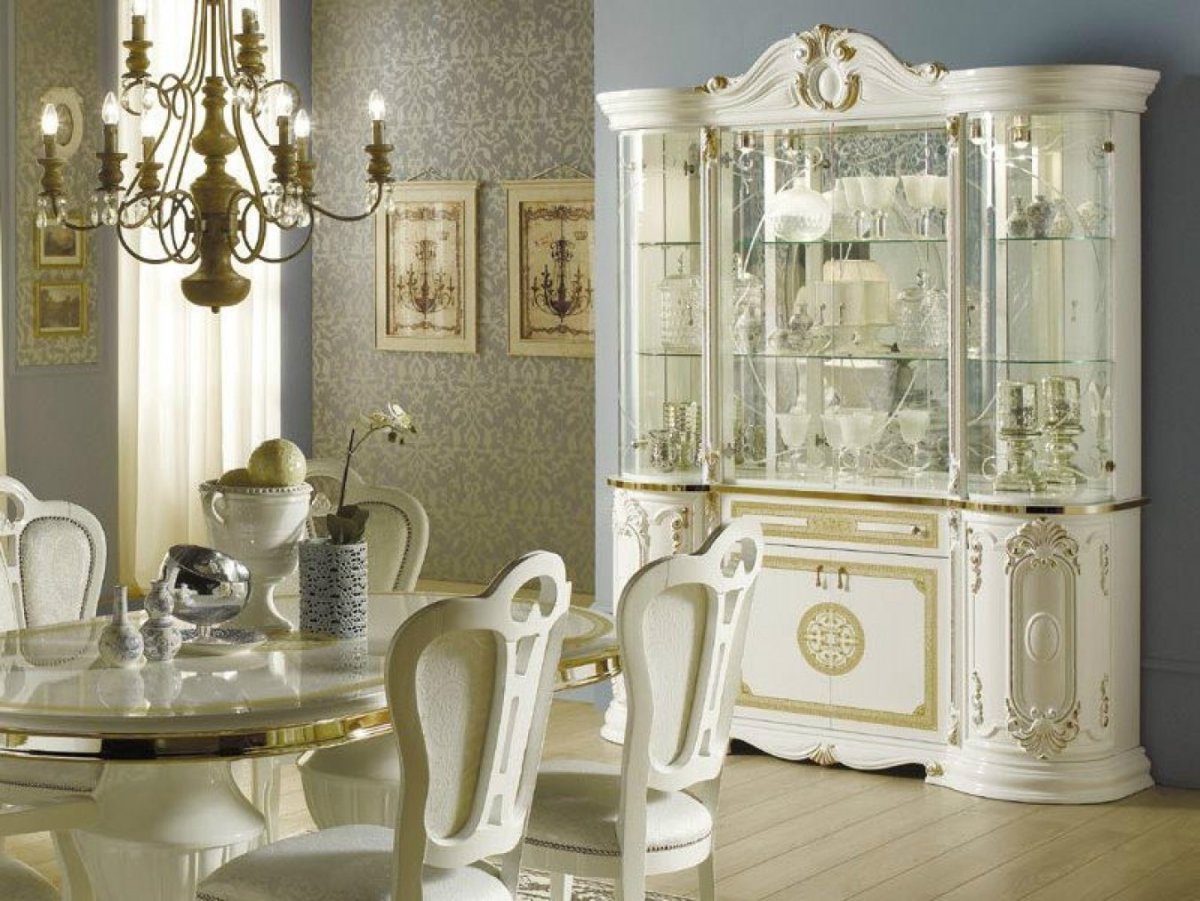 Витрина Гретта белое золото