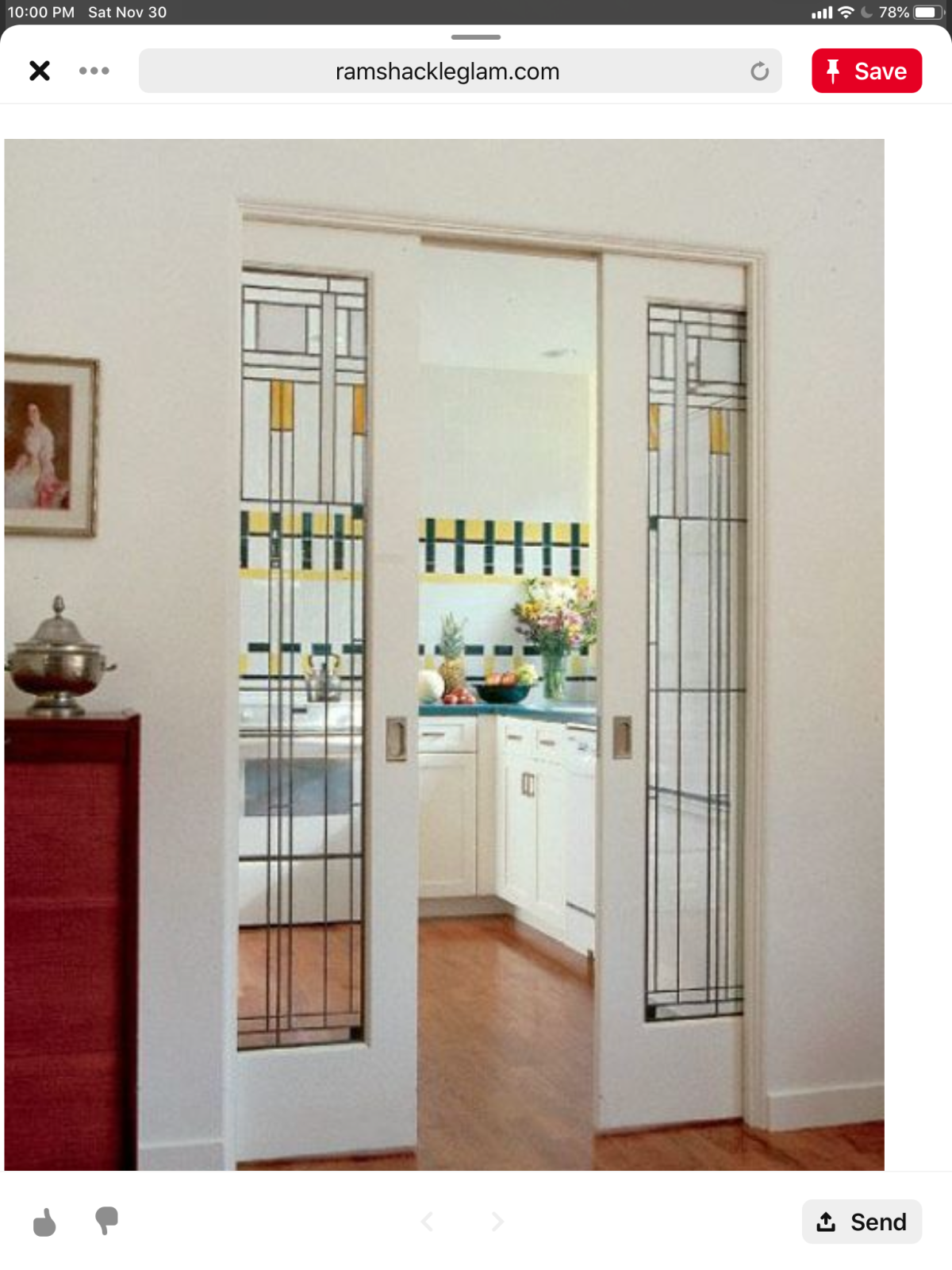 Витражные двери межкомнатные раздвижные