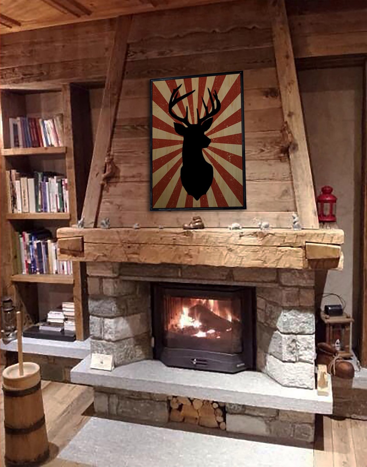 Отделка каминов в стиле Шале