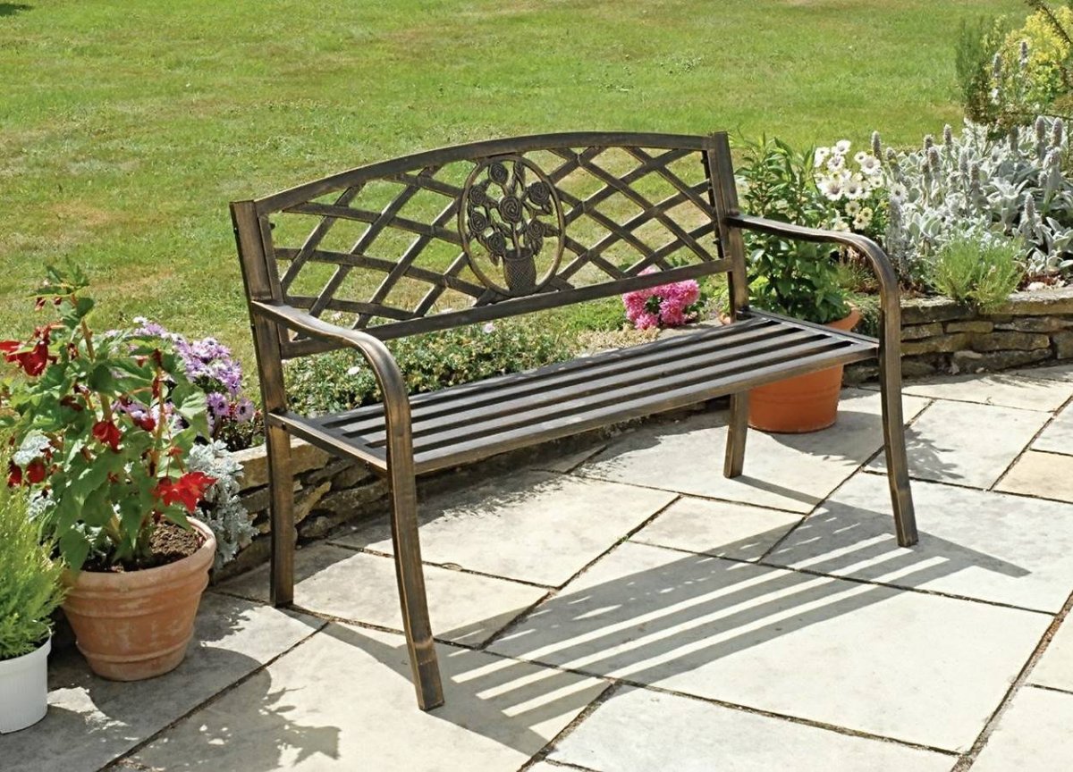 Скамейки садовые металлические