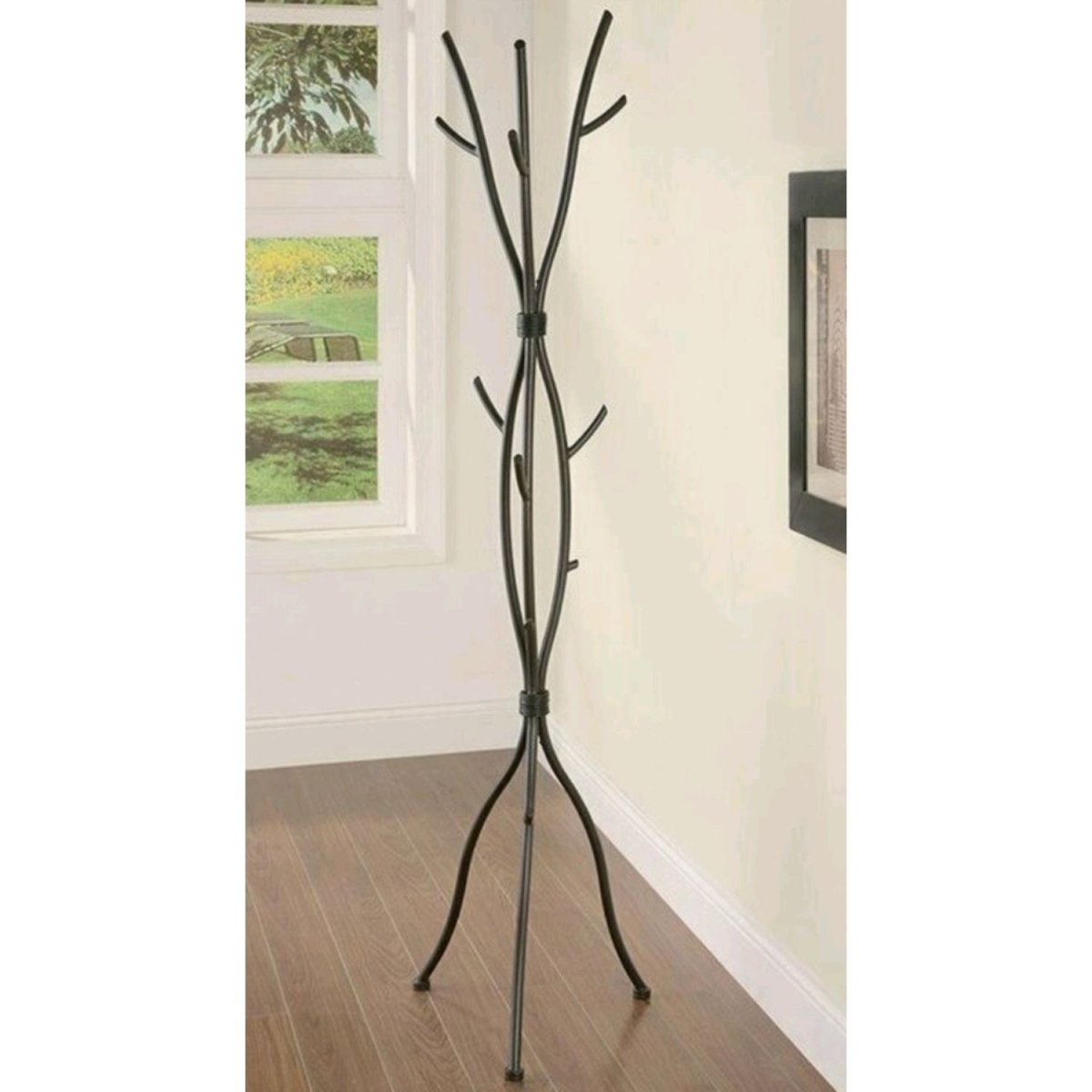 Вешалка напольная металлическая дерево
