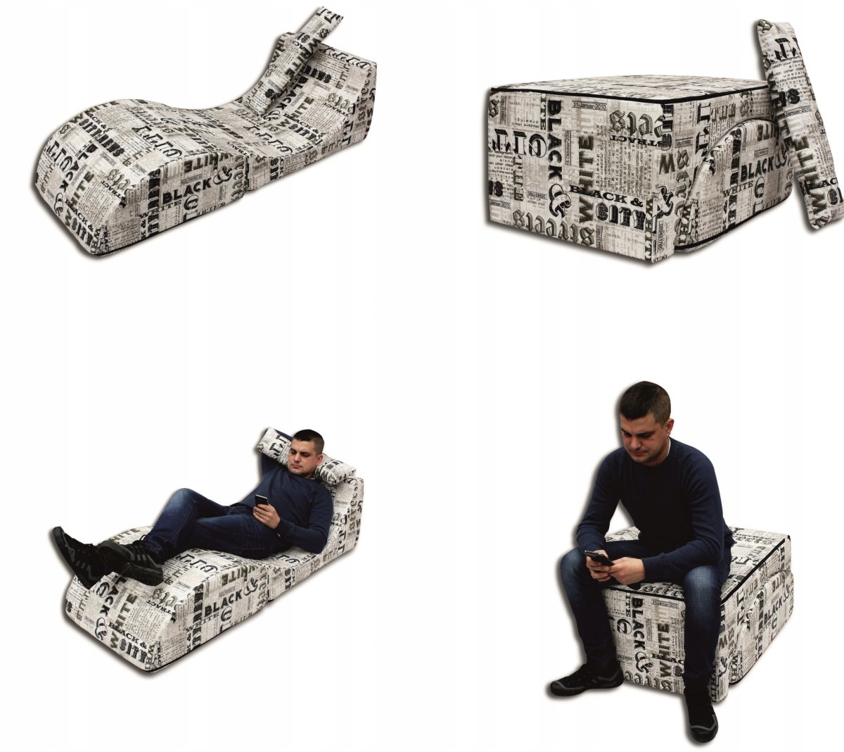 Складной диван пуфик