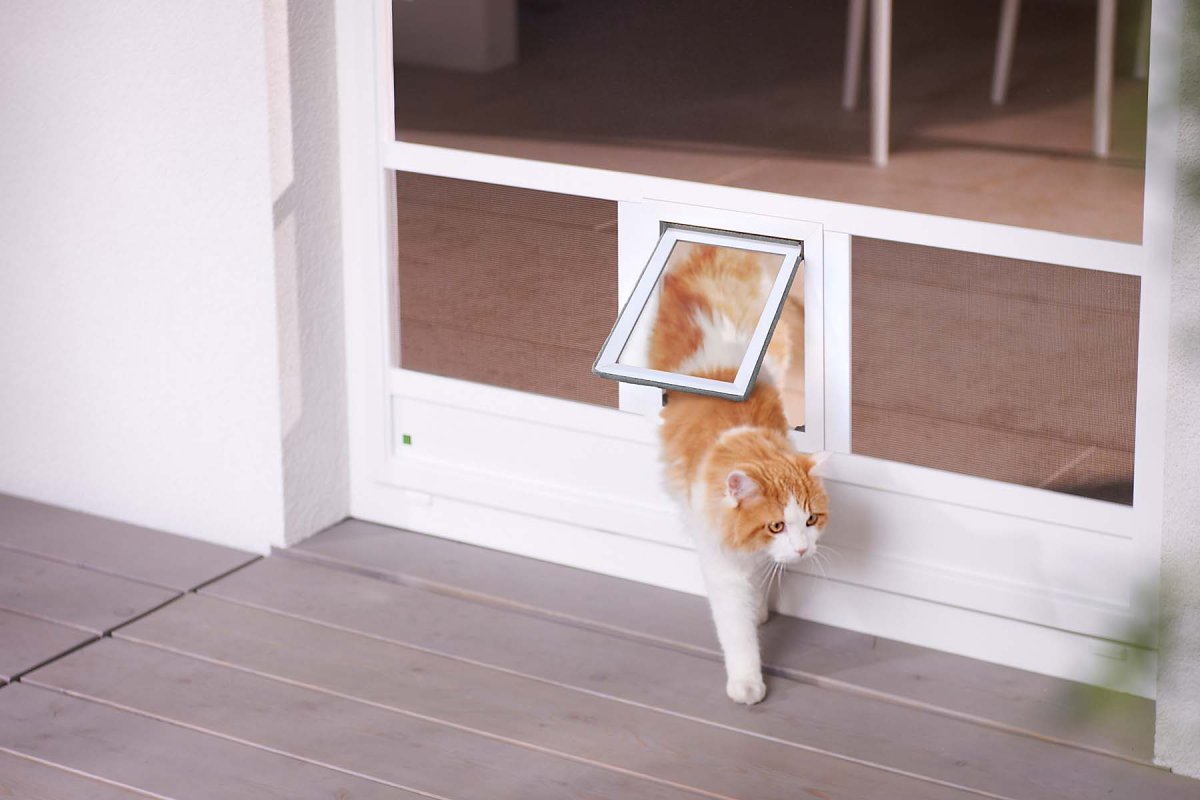 Москитная сетка с дверцей для кошки