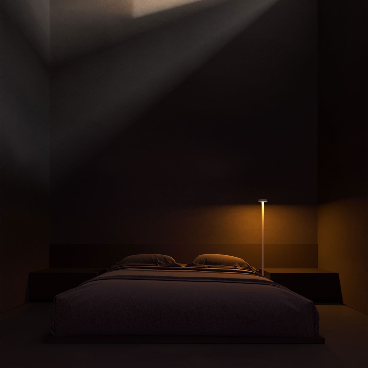 Освещение в темной спальне