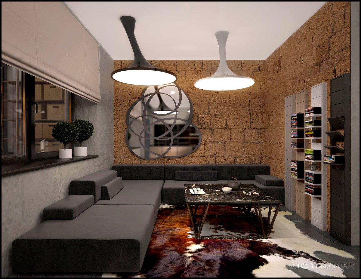 Студия в стиле лофт Минимализм