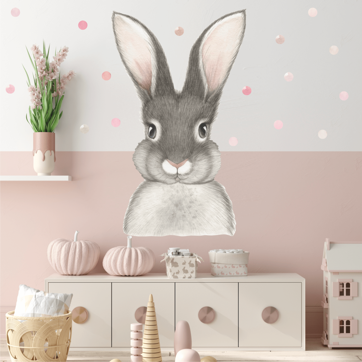 Наклейка заяц на стену