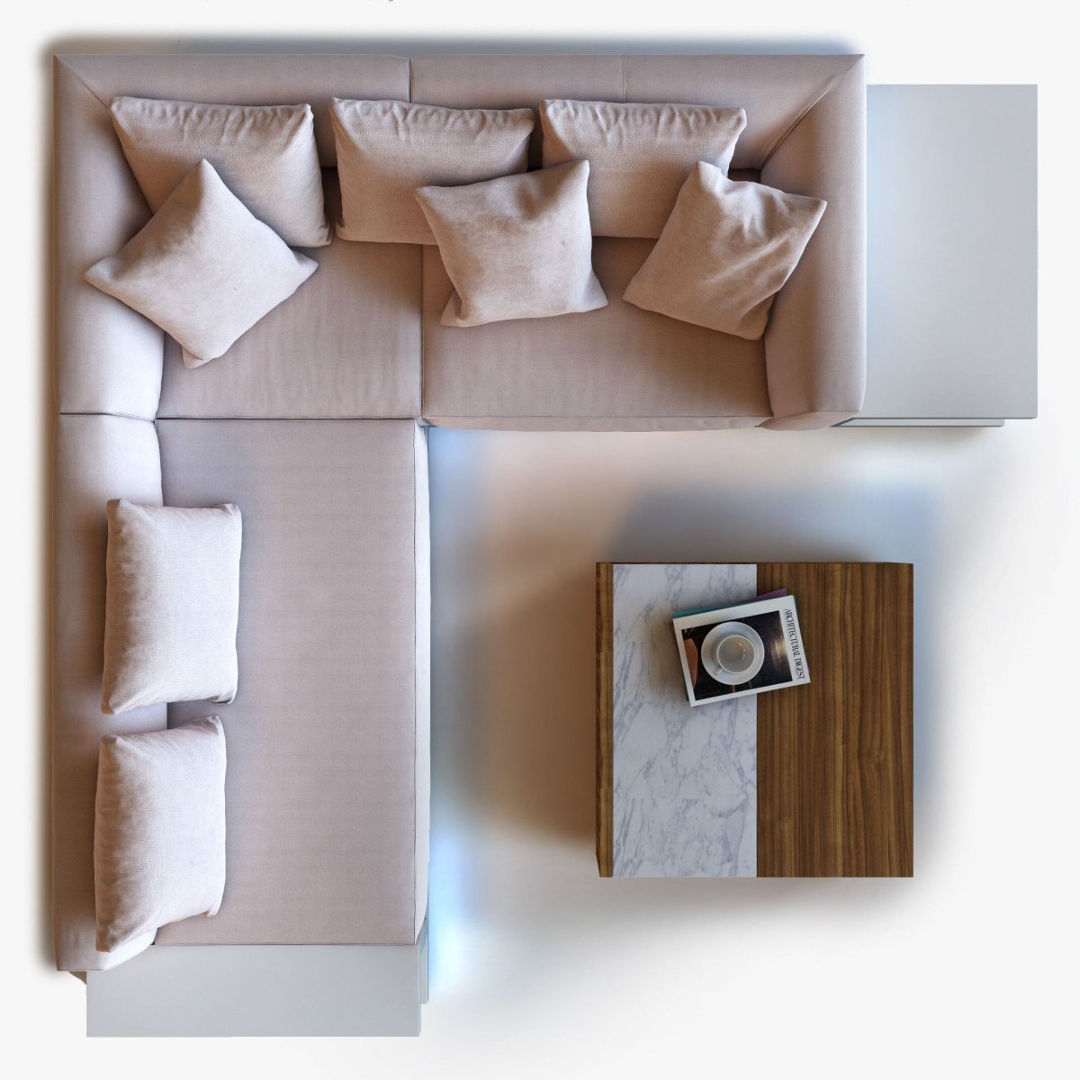 Диван вид сверху