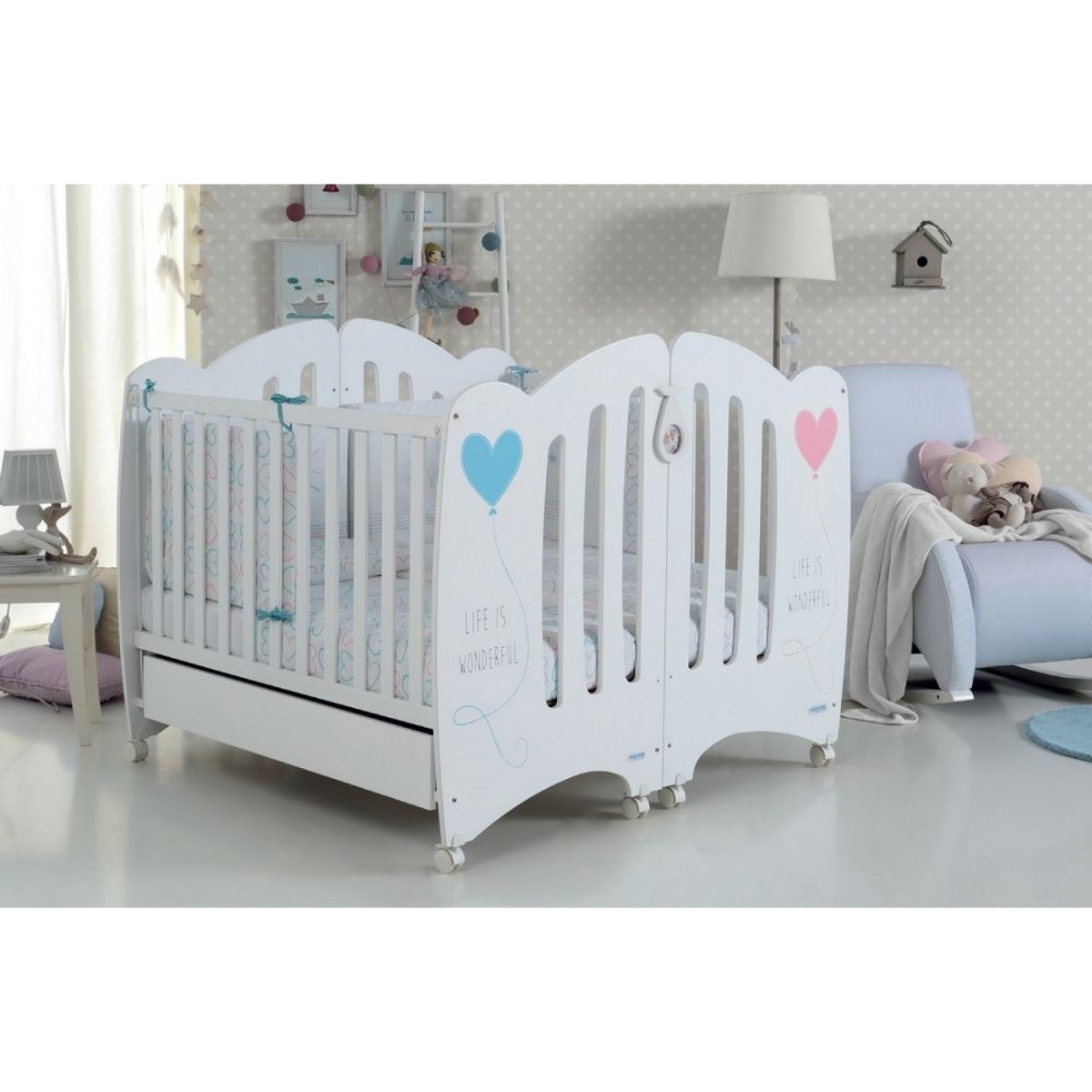 Кроватка Микуна для двойни