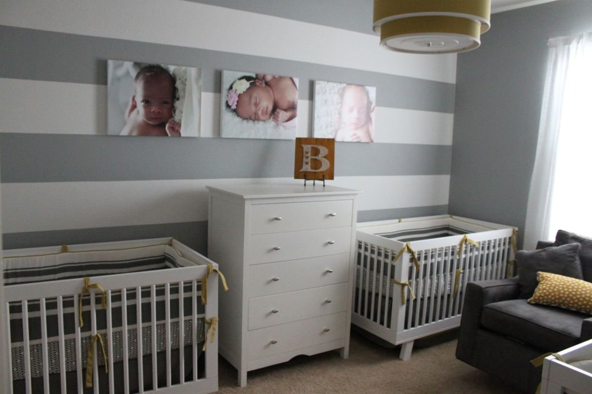 Комната для новорожденных двойняшек