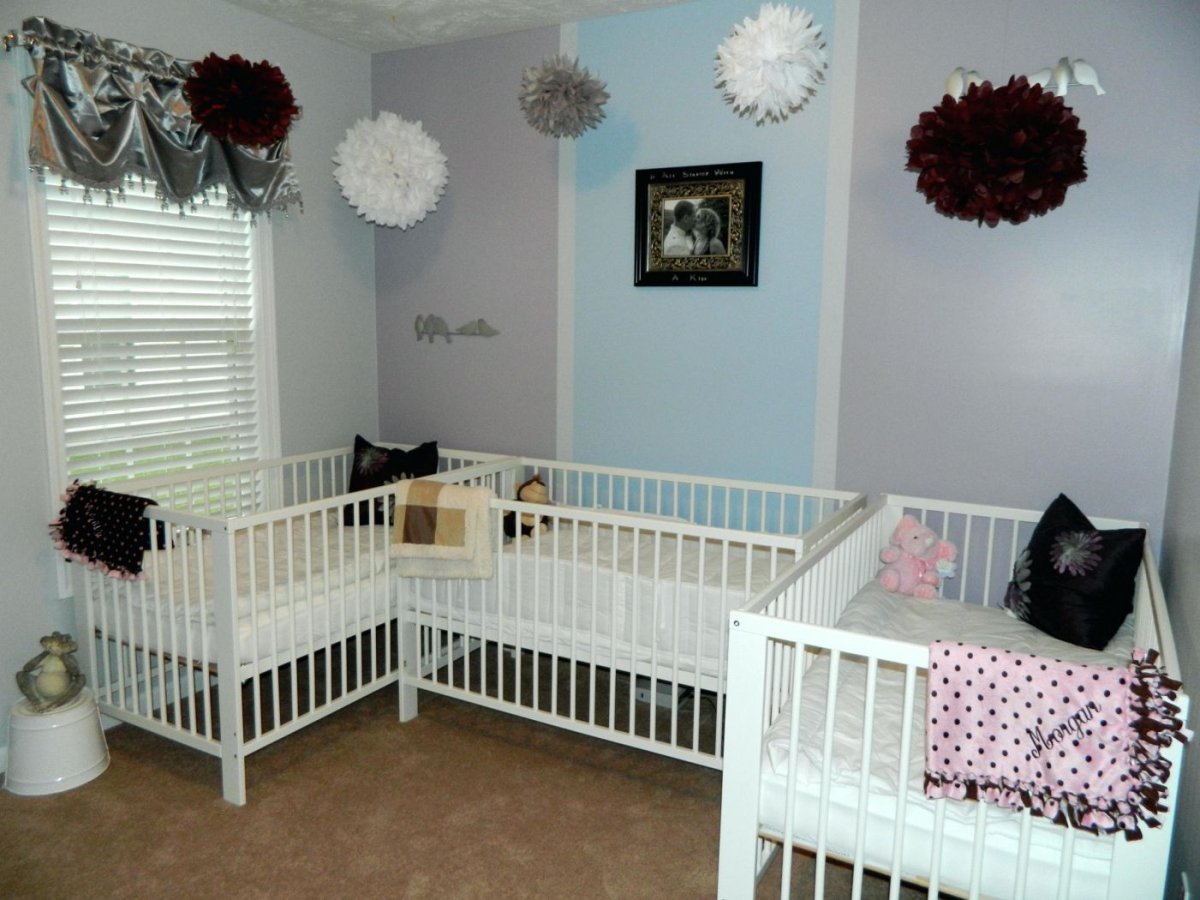 Детские комнаты для тройняшек