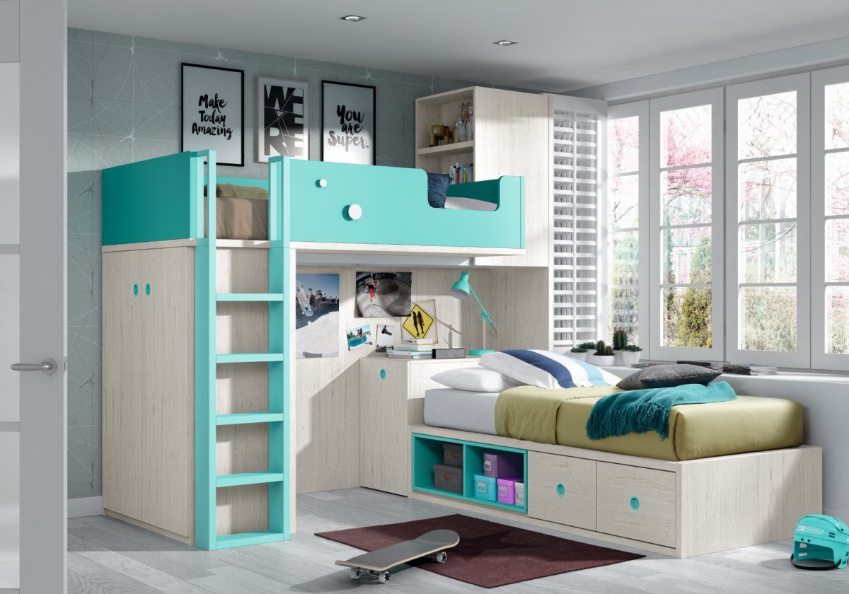 Кровати для двойняшек подростков