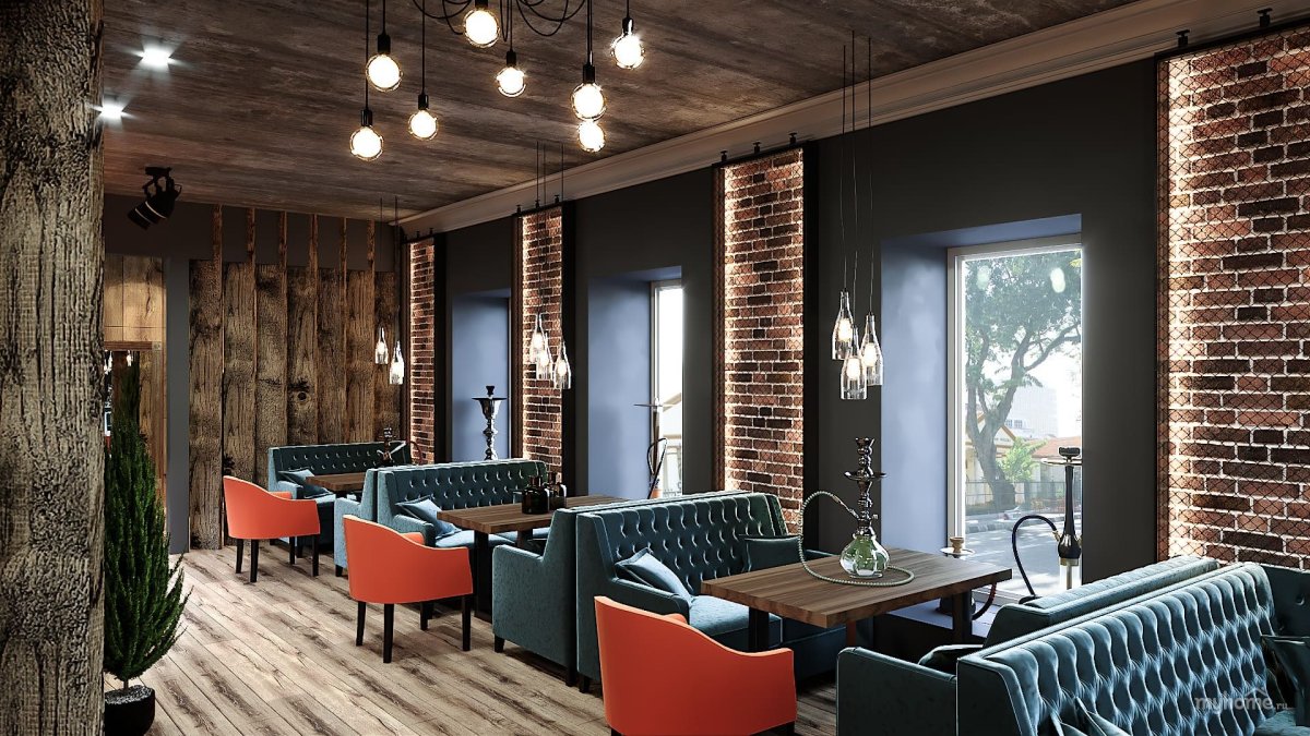 Интерьер кафе кальянной