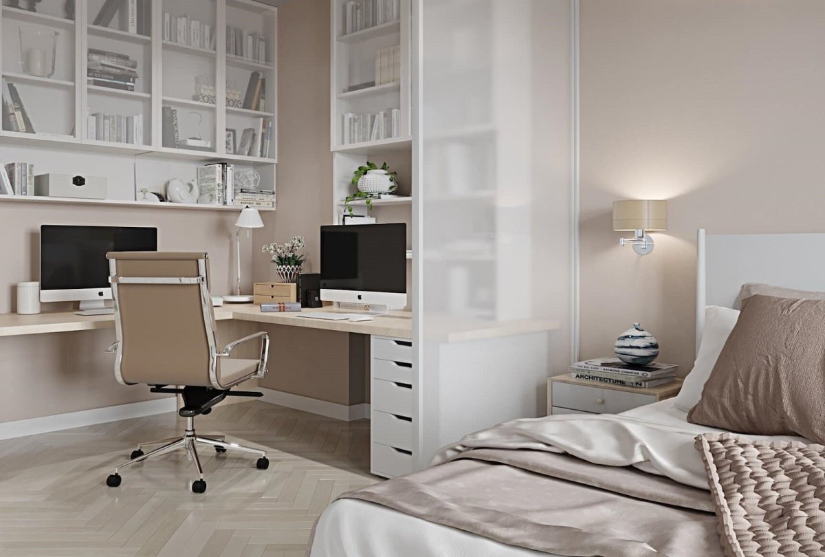 Рабочее место в спальне