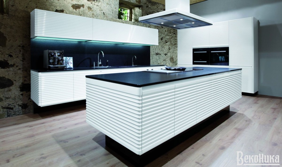 Рифленые фасады для кухни