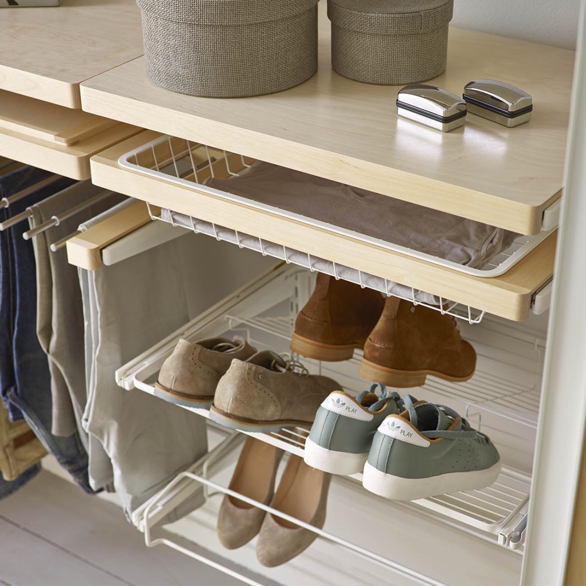 Elfa гардеробные хранение обуви