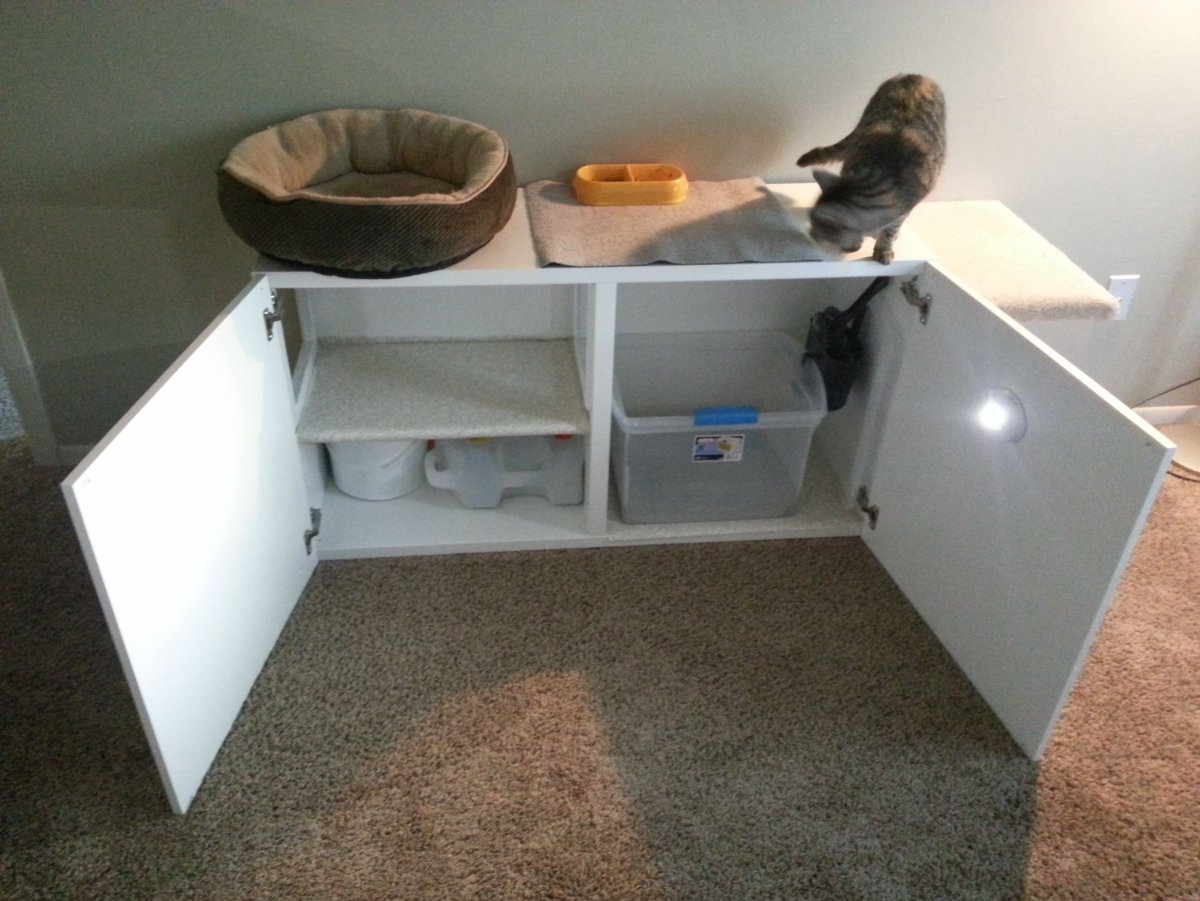 Тумба под кошачий лоток из икеа
