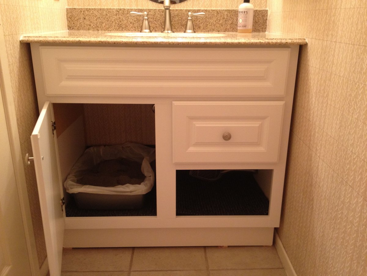 Тумба под кошачий лоток из икеа