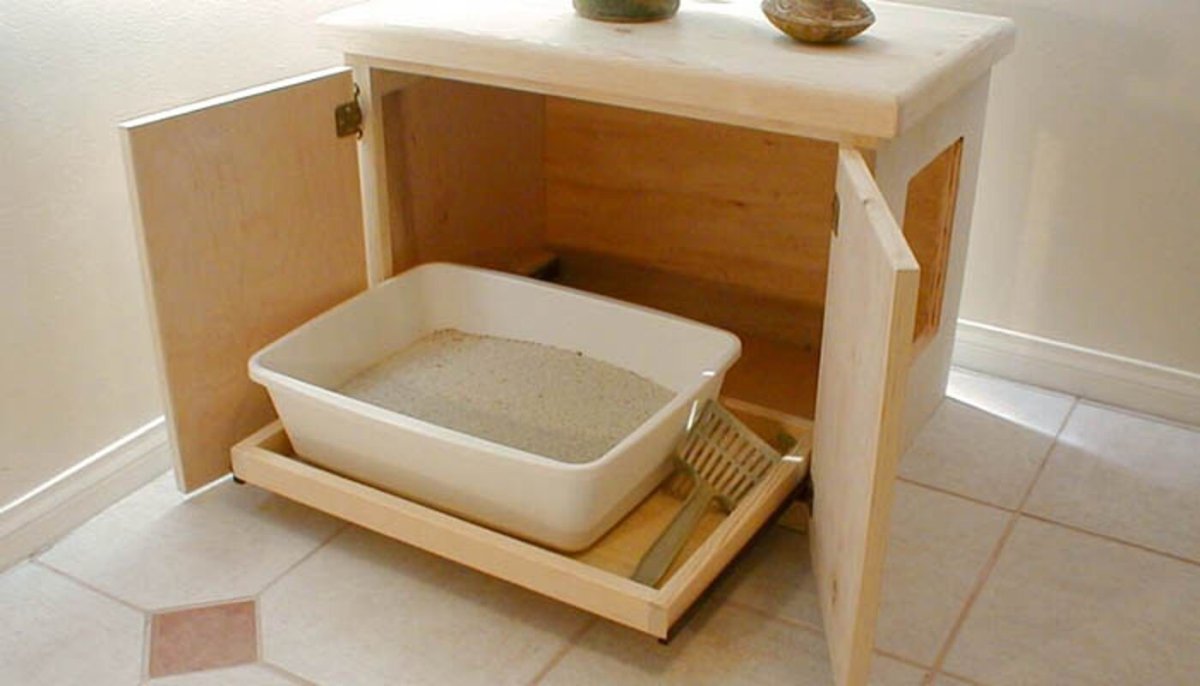 Шкафчик для кошачьего туалета