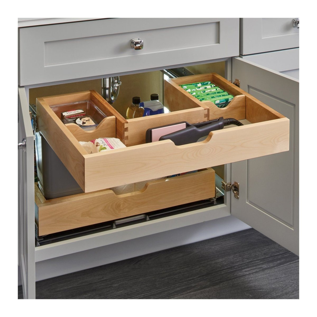 Функциональные ящики на кухне