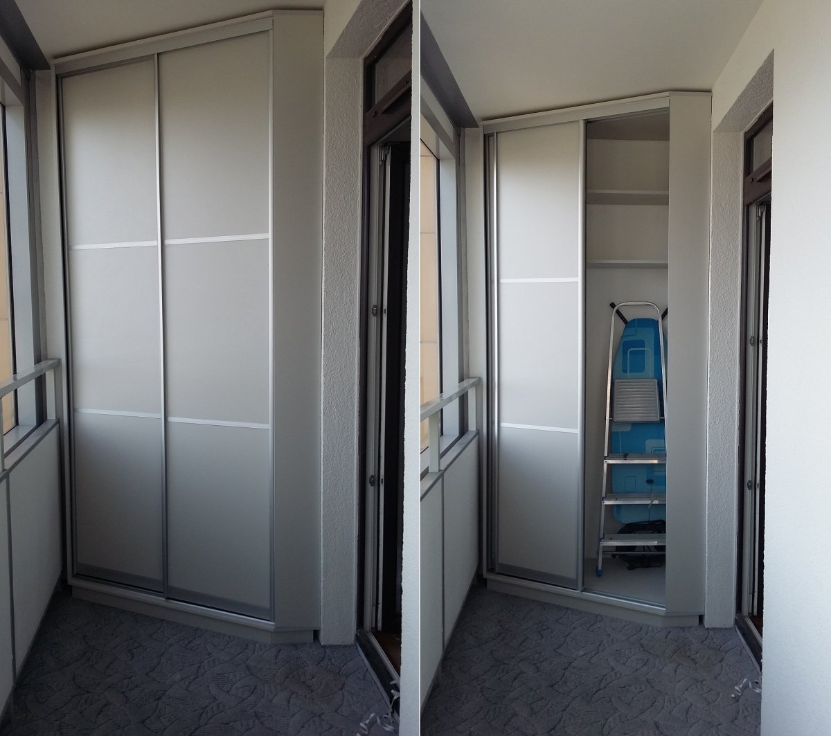 Встраиваемый шкаф на балкон