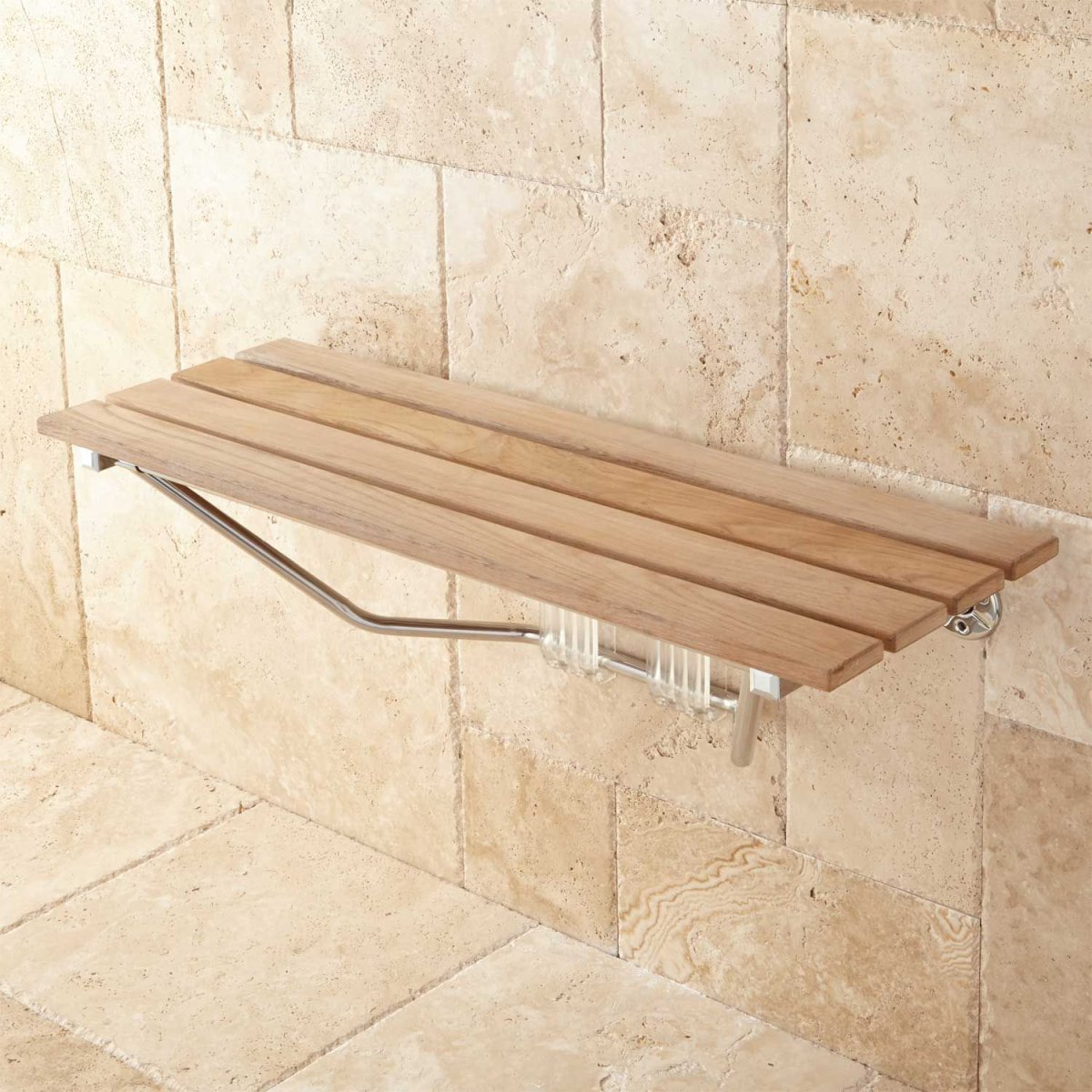 Откидная скамейка в душевую