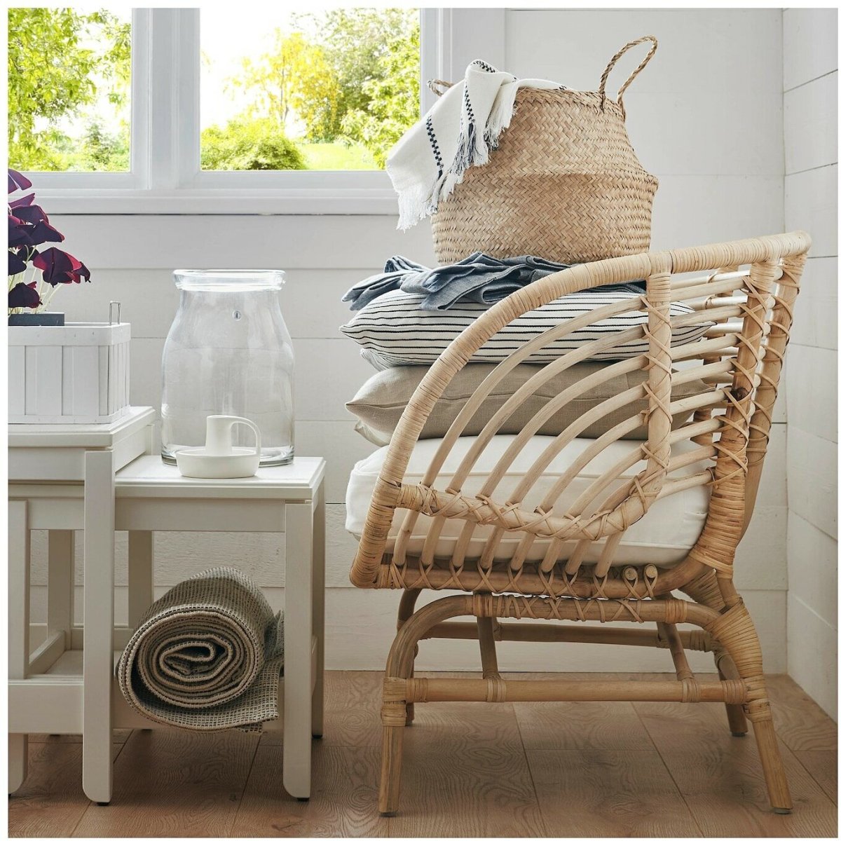 Бускбу кресло ротанг ЮПВИК белый