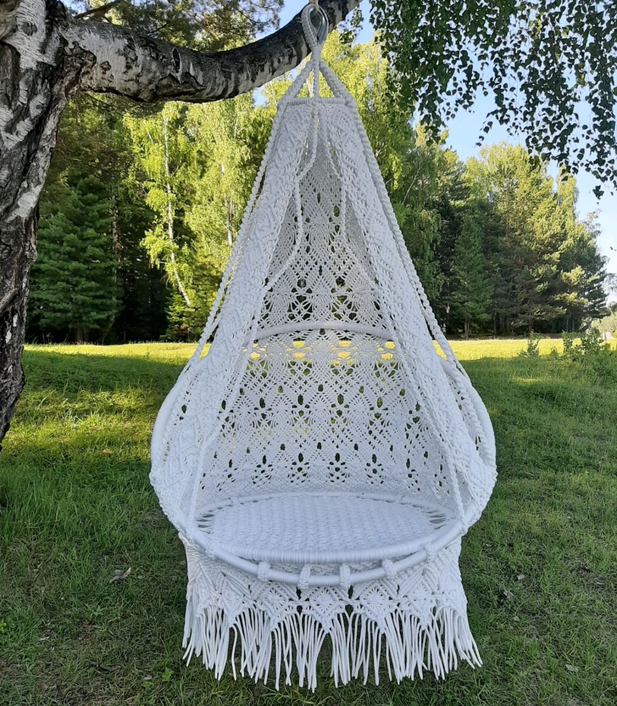 МК подвесное кресло макраме