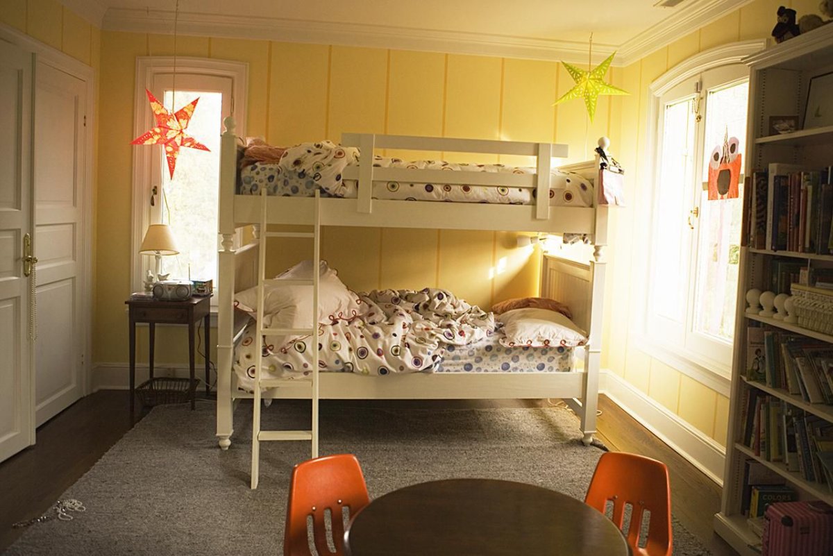 Уютная комната Эстетика с двухэтажной кроватью