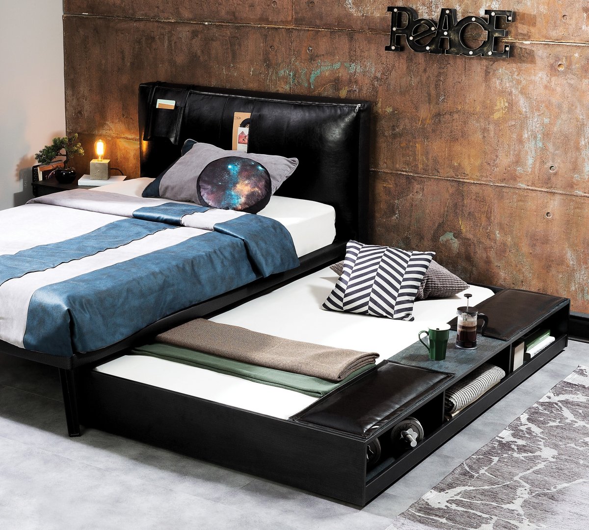 Кровать выдвижная Dark Metal