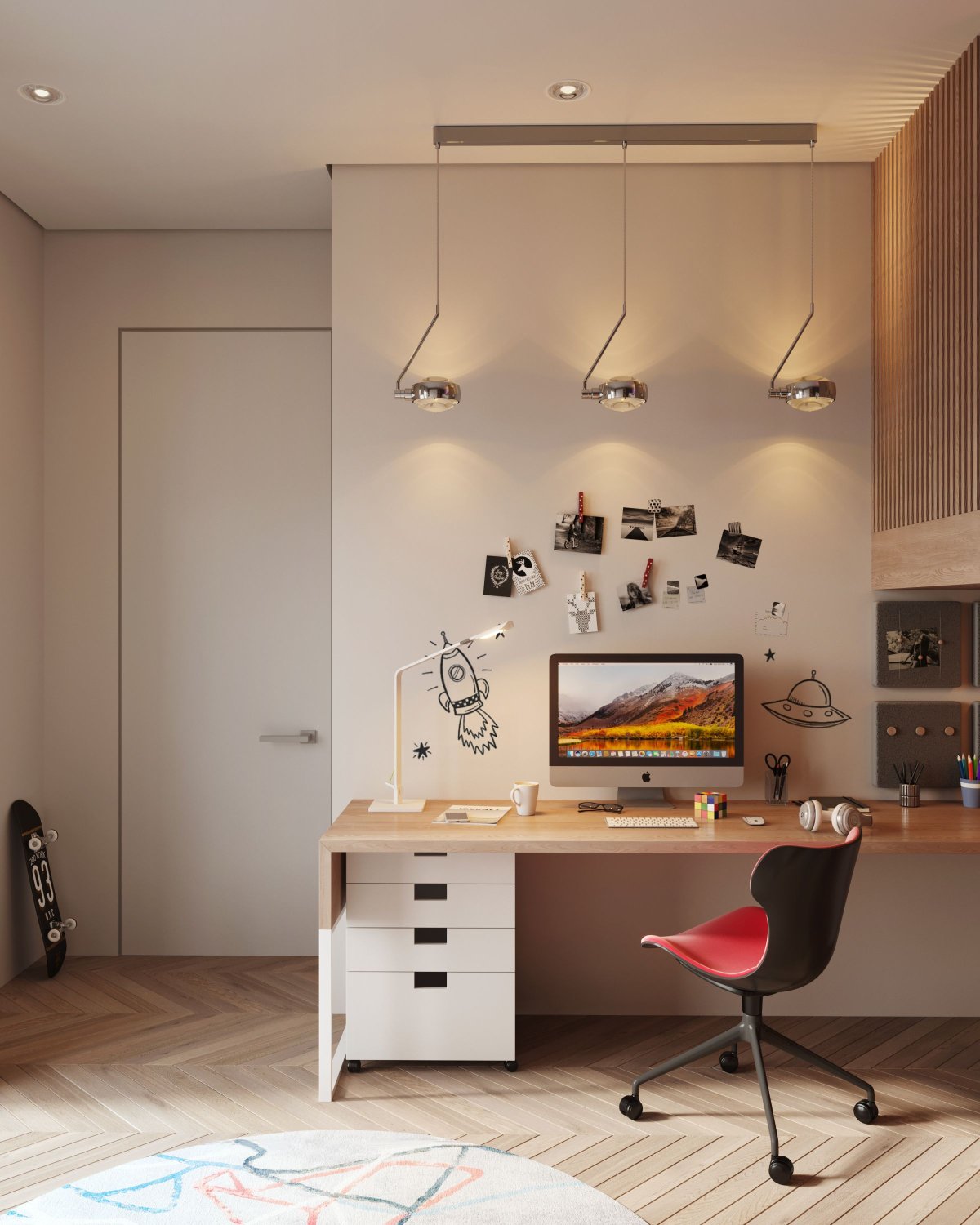 Освещение детского стола