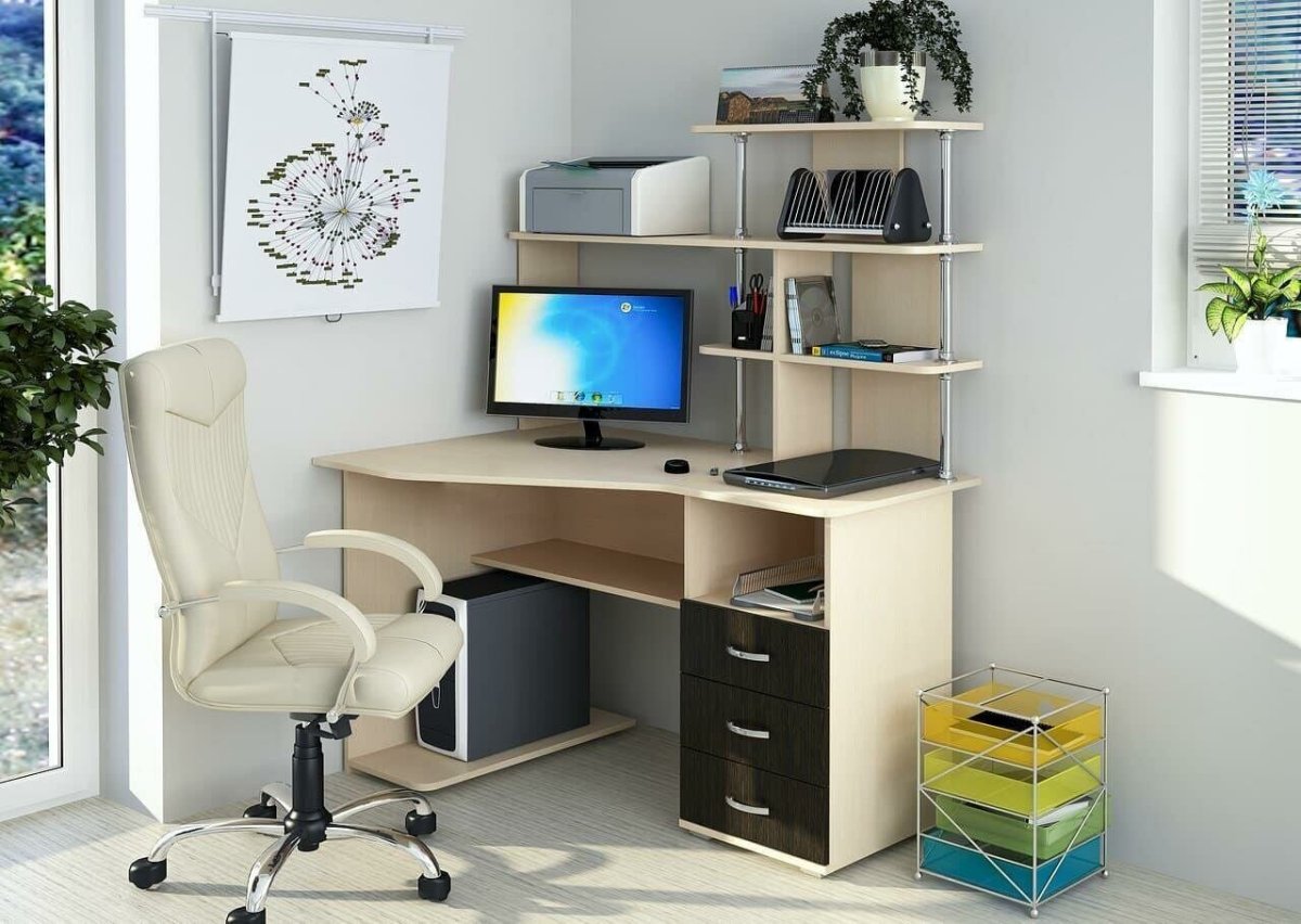 Стол БТС, Форест, компьютерный, венге/лоредо