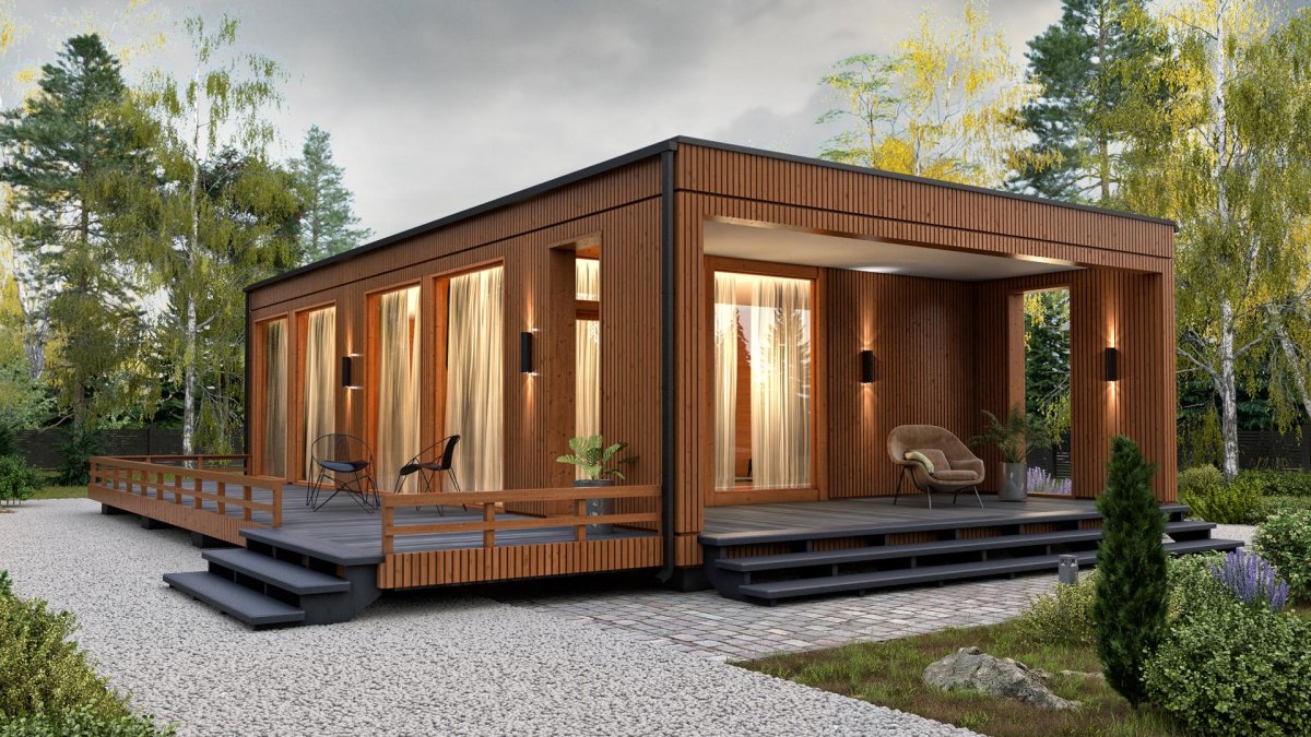 Модульный дом из дерева