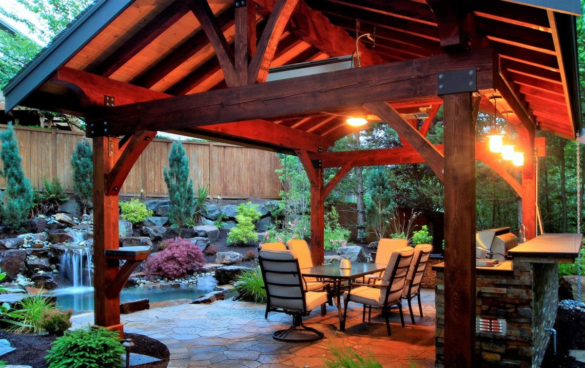 Беседка в стиле Шале