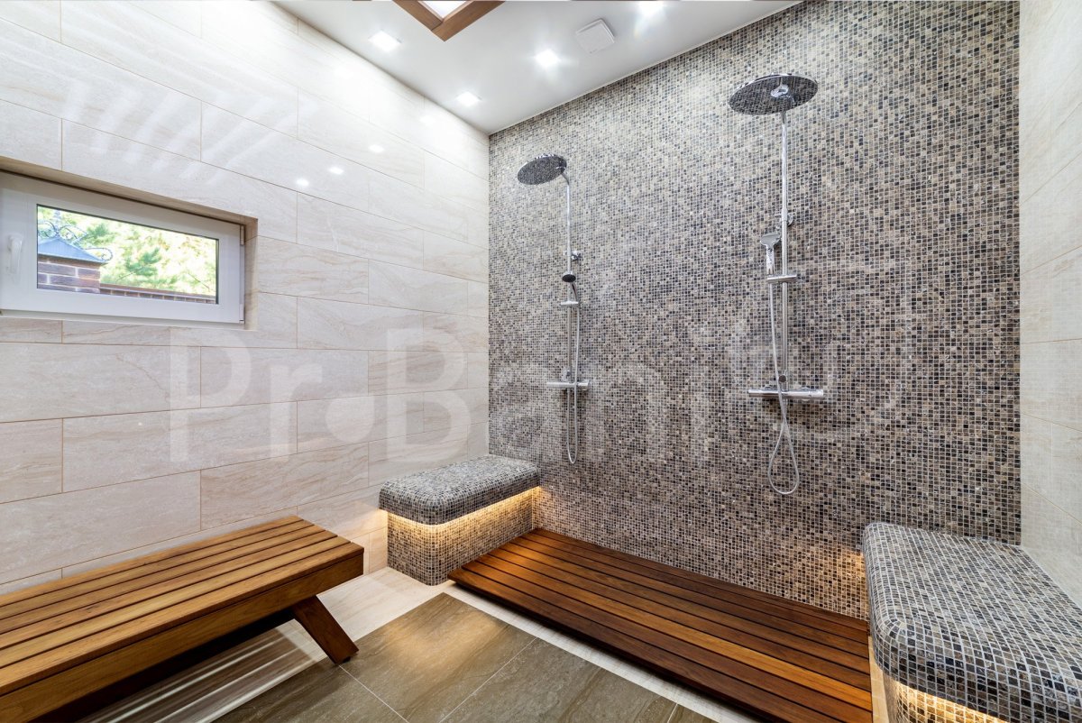 Моечная в бане в современном стиле