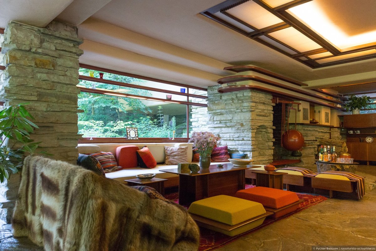 Дом над водопадом Фрэнк Ллойд Райт