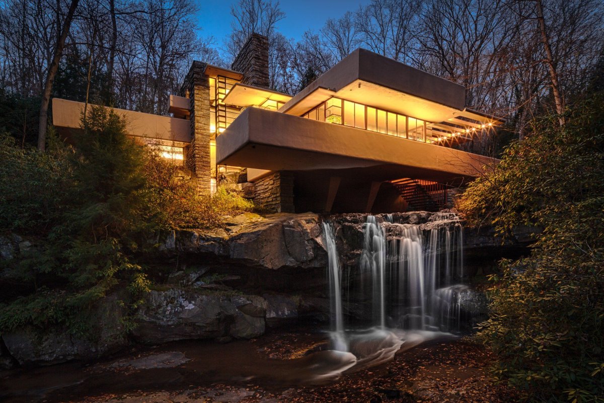 Дом над водопадом Фрэнк Ллойд Райт