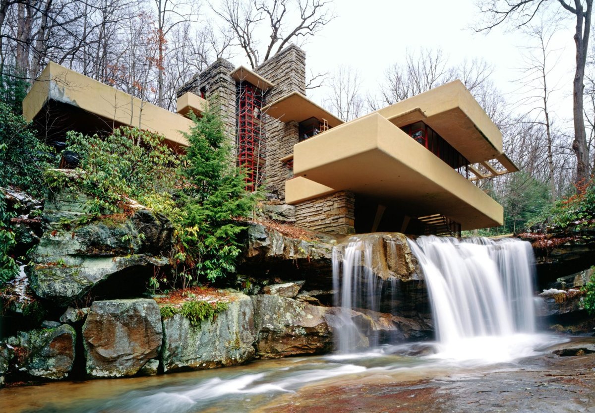 Фрэнк Ллойд Райт дом у водопада