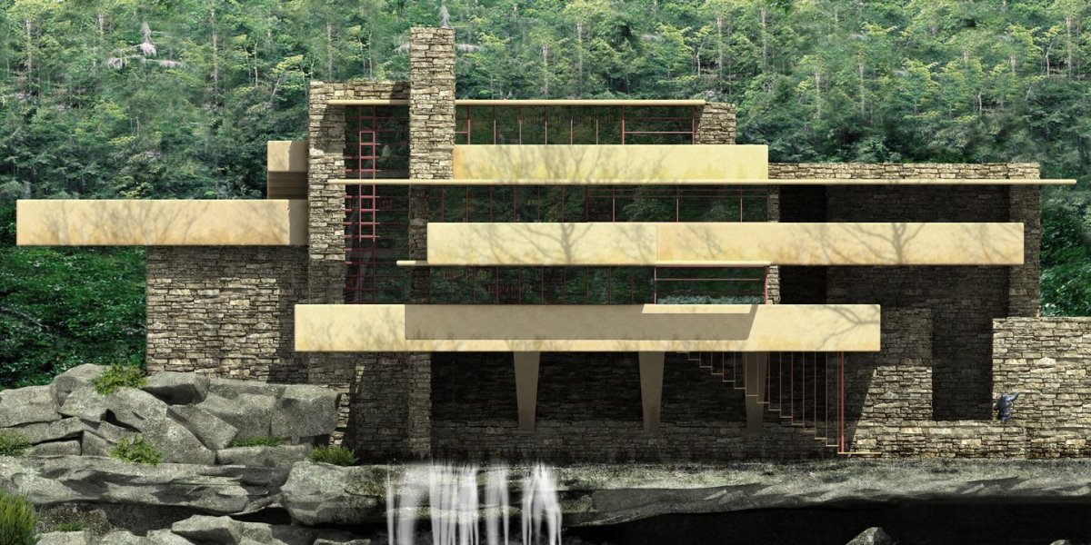 Фрэнк Ллойд Райт архитектура Fallingwater