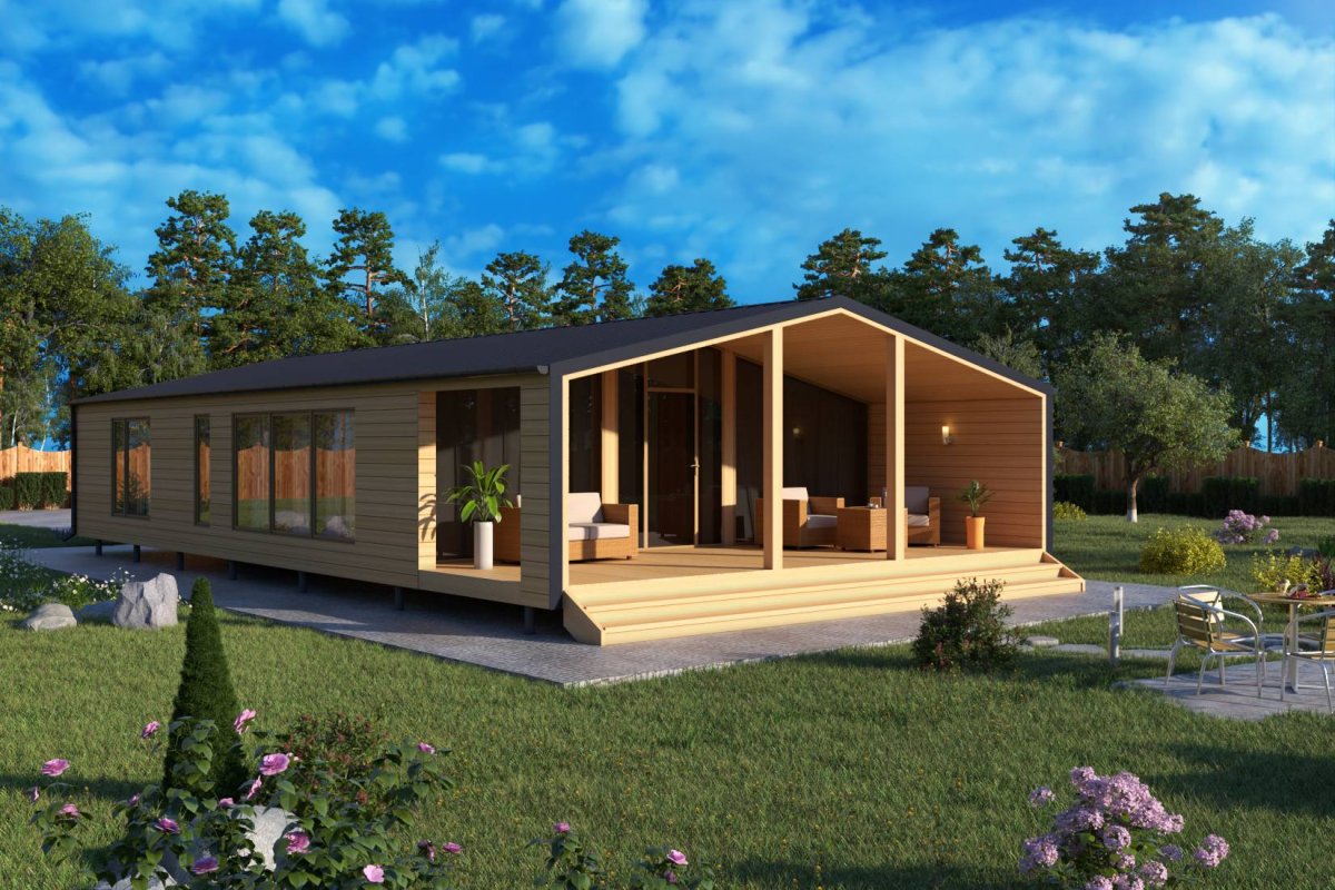 Барнхаус каркасный одноэтажный дом