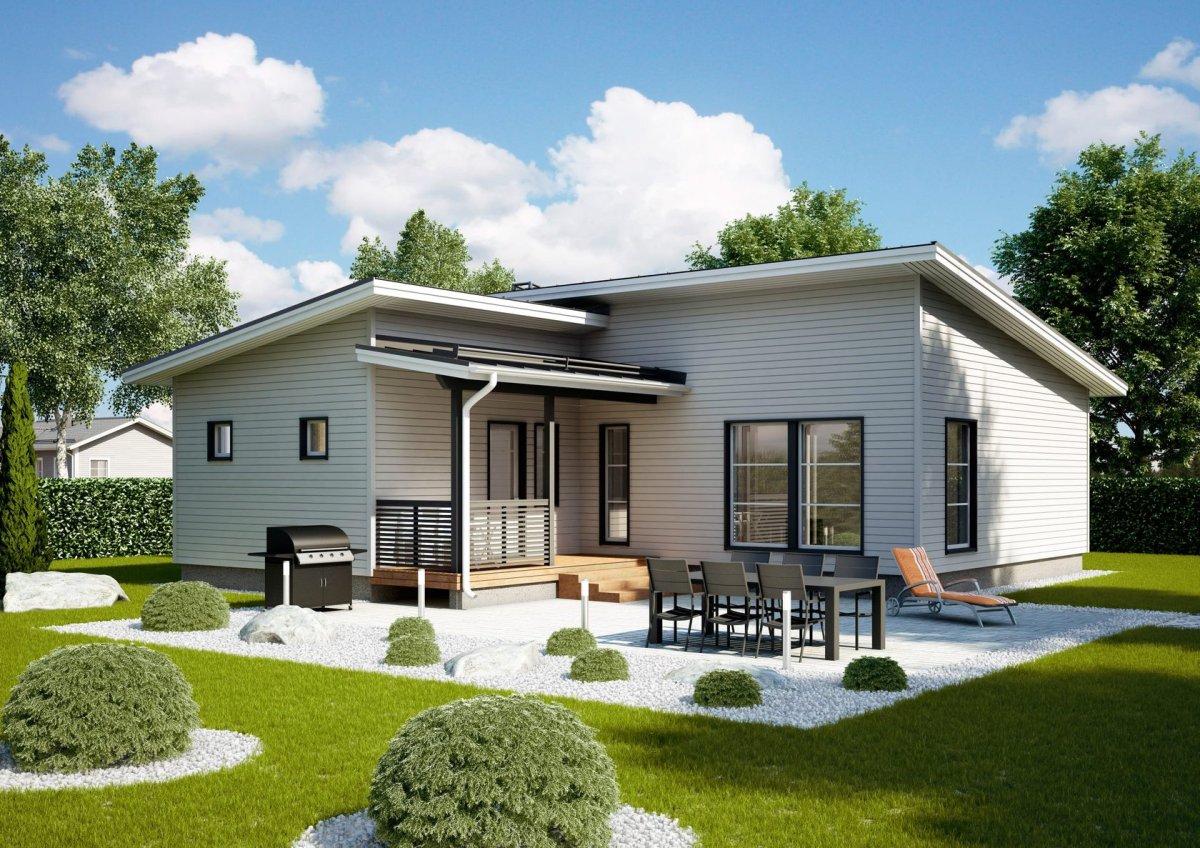 Одноэтажный дом с односкатной крышей проекты до 100 кв.м