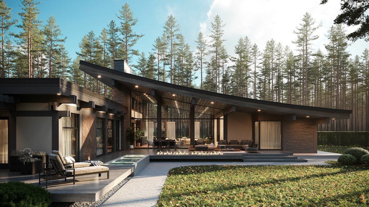 Современный фахверковый дом