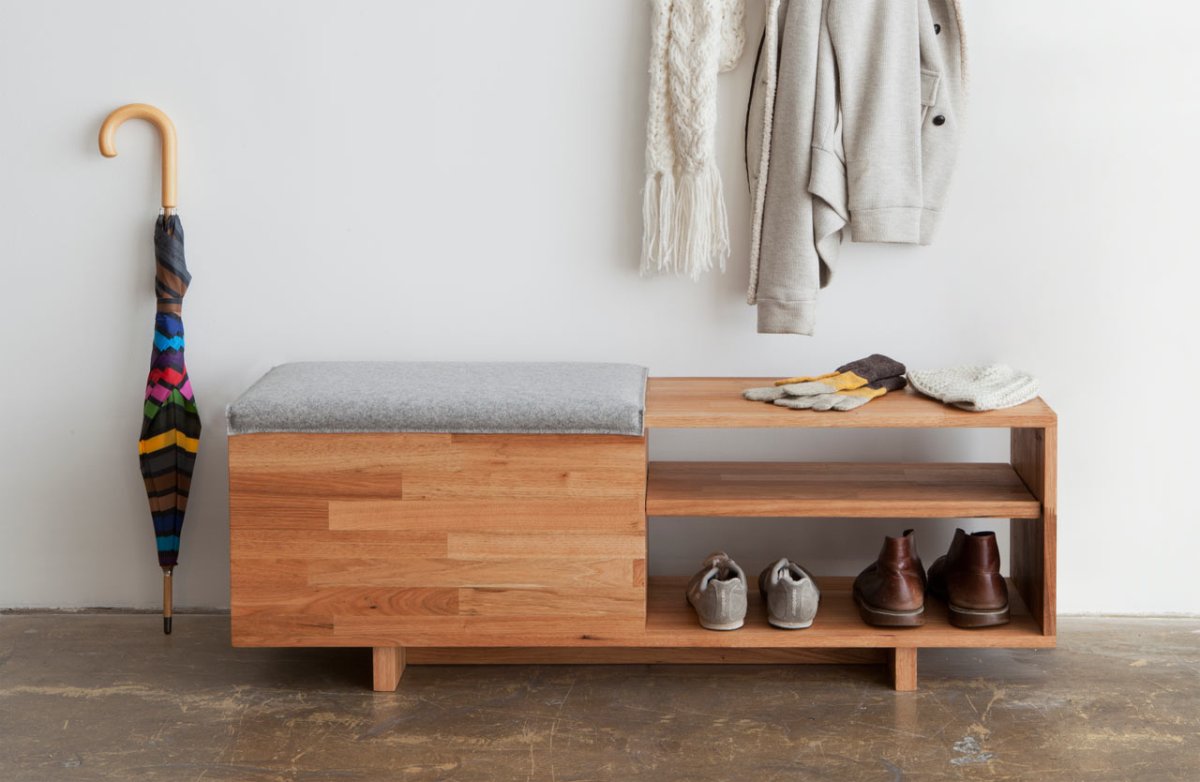 Modern Entryway Storage Bench